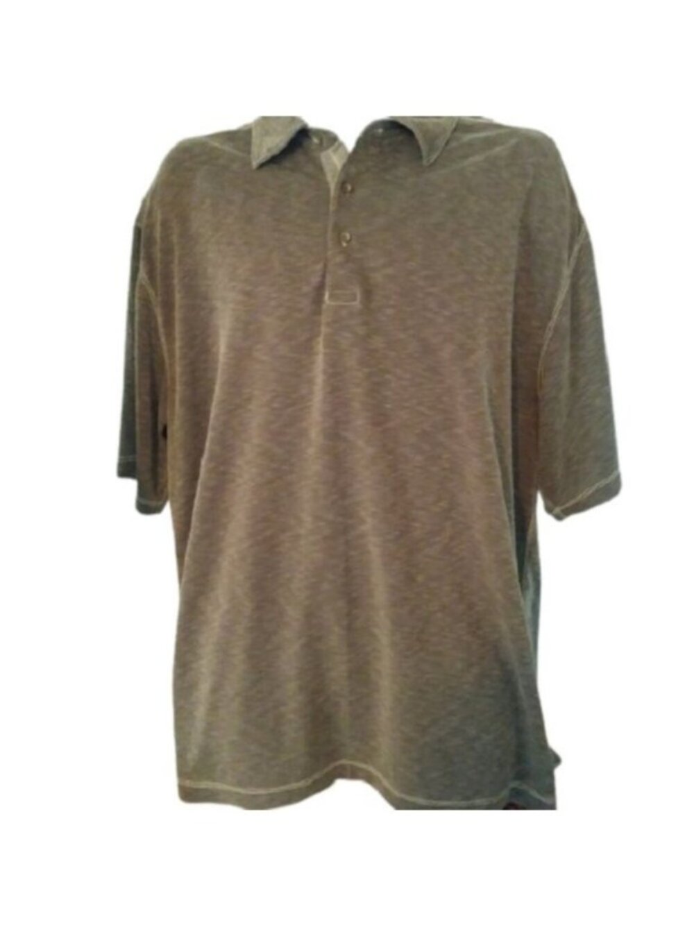 Pronto Uomo Blue Men's Heathered Brown Polo, size 2XLT